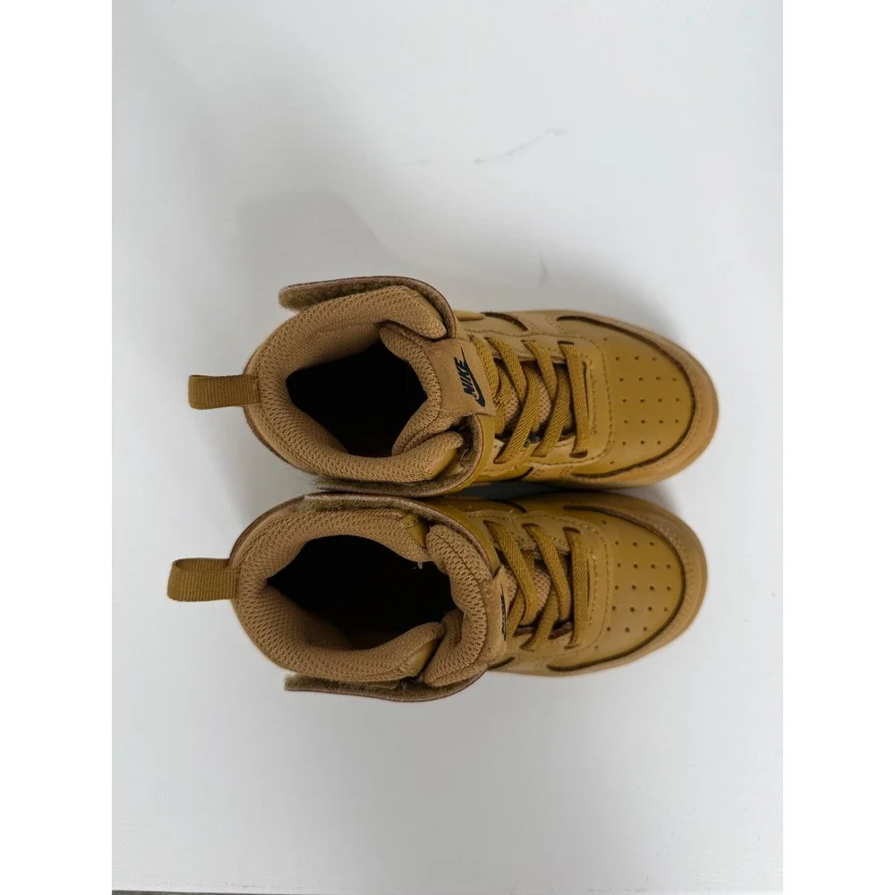 Nike Court Borough Mid 2 Toddler Shoes 9C Wheat Tan Brown CD7784-701 Sneaker - Picture 7 of 10